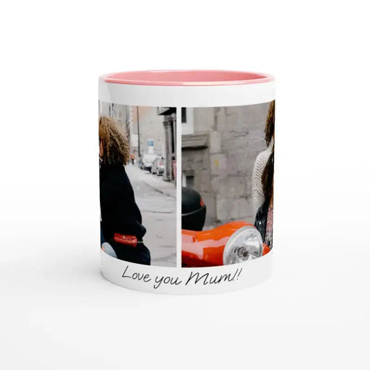 "Vibrant 11oz Mug with Custom 2-Image Photo Collage Design"-1