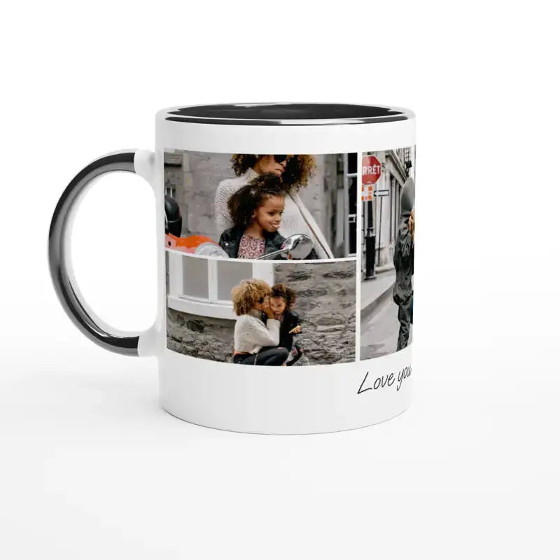 "11oz Coloured Photo Collage Mug - Showcase Your 5 Images"-1