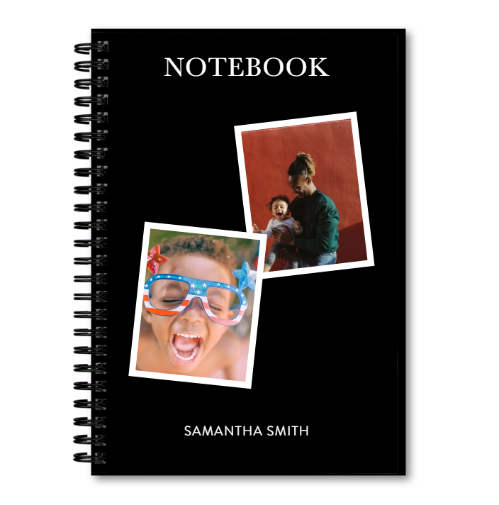 A5 Spiral Bound Notebook with Customizable Photo Soft Cover