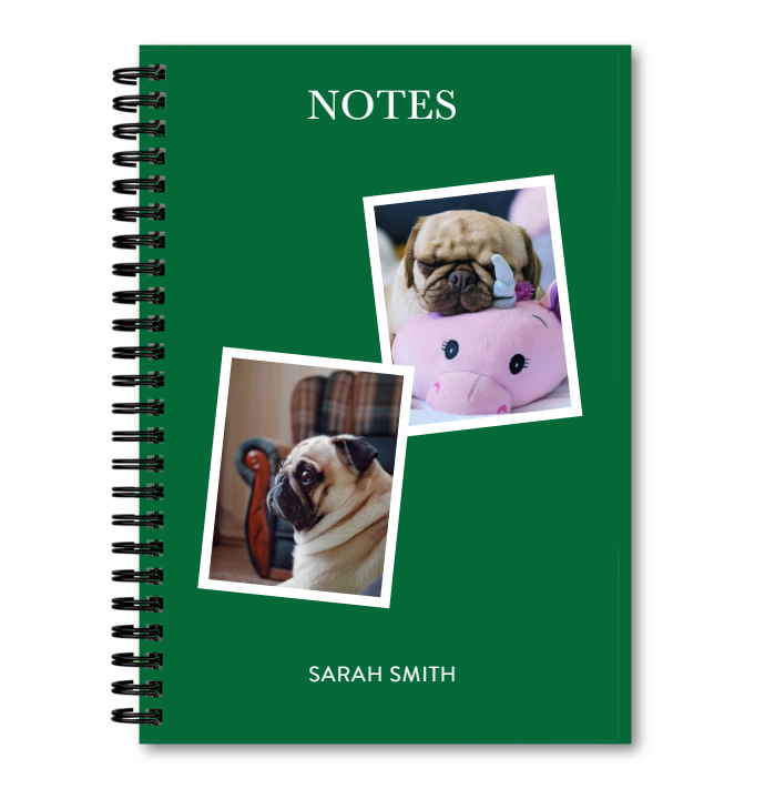 A5 Spiral Bound Notebook with Soft Cover and Custom Photo Design