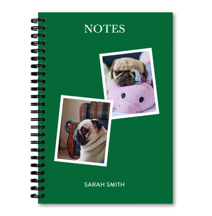 A5 Spiral Bound Notebook with Soft Cover and Custom Photo Design