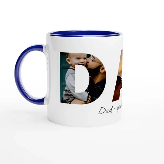 "11oz Coloured Photo Mug - Perfect Gift for Dad"-1