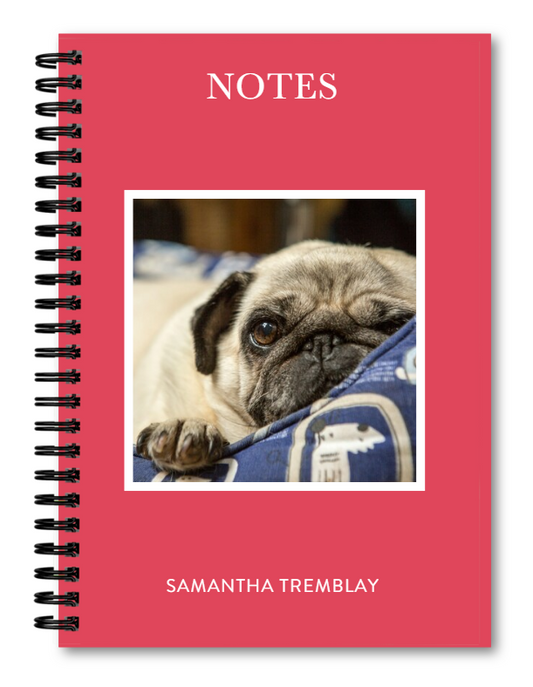 A5 or A4 Spiral Bound Notebook with Soft Photo Cover - Perfect for Notes & Sketches